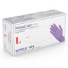 Medgluv Nitracare 100 Nitrile Exam Glove, Textured Finger, Violet Blue, 3.5mil, Small 100/bx, 10/cs