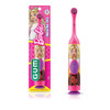 SunStar GUM Barbie Power Toothbrush w/Oscillating Small Round Head, Soft, Age 3+, 2 Colors 1 dz