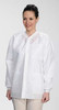 MaxCare Extra-Safe Autoclavable Lab Jacket, White XS, Hip-Length, Breathable, 3 Pockets, Knitted Cuff, 10/pk