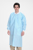 ValuMax Extra-Safe Autoclavable Lab Coat, Sky Blue XS, Knee-Length, Breathable, 3 Pockets, Knitted Cuff, 10/pk