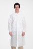 ValuMax Extra-Safe Autoclavable Lab Coat, White 5XL, Knee-Length, Breathable, 3 Pockets, Knitted Cuff, 10/pk