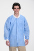 ValuMax Extra-Safe Autoclavable Lab Jacket, Medical Blue 2XL, Hip-Length, Breathable, 3 Pockets, Knitted Cuff, 10/pk