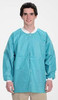 ValuMax Extra-Safe Autoclavable Lab Jacket, Teal M, Hip-Length, Breathable, 3 Pockets, Knitted Cuff, 10/pk