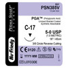 Hu-Friedy Perma Sharp Sutures, PGA, Size 5-0, Undyed, Absorbable, 18", C-17, 3/8 Circle, 12/bx