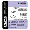 Hu-Friedy Perma Sharp Sutures, PGA, Size 6-0, Violet, Absorbable, 18", C-22, 3/8 Circle, 12/bx