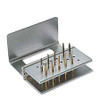 Pac-Dent 18-Hole Aluminum Bur Block, Holds 18 FG burs, ea