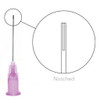 Pac-Dent Bendable Irrigation Needle Tips 1" Monoject Style Notched, 30 gauge, Purple, 100/pk