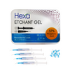 Hexa Etchant Gel, 37% Phosphoric Acid, Blue, 4 X 2ml Syringes & 20 Pre Bent Tips