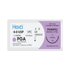 Hexa PGA Violet Braided Suture, C6 Reverse Cutting Needles, Size 4/0, Needle 19mm, Length 30", 12/bx