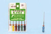 JS Stainless Steel K-File+, 25mm, #15-40, with Rubber Stops and mm Markings, 6/pk