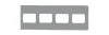 Flow Grip Right X-Ray Film Mounts, Plastic, Translucent, 4 Horizontal Windows, Size 0, 100/bx