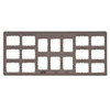 Flow Greylight X-Ray Film Mounts, Plastic, Grey, 18 Windows: 12 Horizontal and 6 Vertical, Size 2, 100/bx