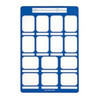 Flow Perfect Pocket Masked X-Ray Film Mounts, Vinyl, Blue, 14 Windows: 8 Horizontal and 6 Vertical, Size 2, 100/bx
