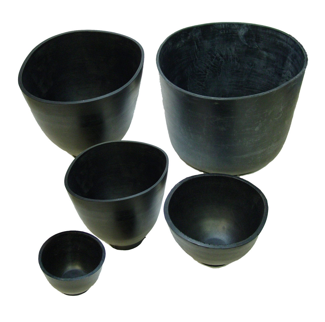 Keystone Black Rubber Mixing Bowls, 4" Dia Medium