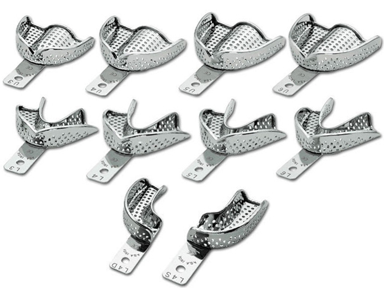 Impression Tray, Stainless Steel Perforated, Lower L, ea