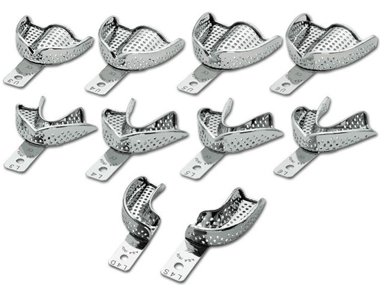 Impression Tray, Stainless Steel Perforated, Lower M, ea