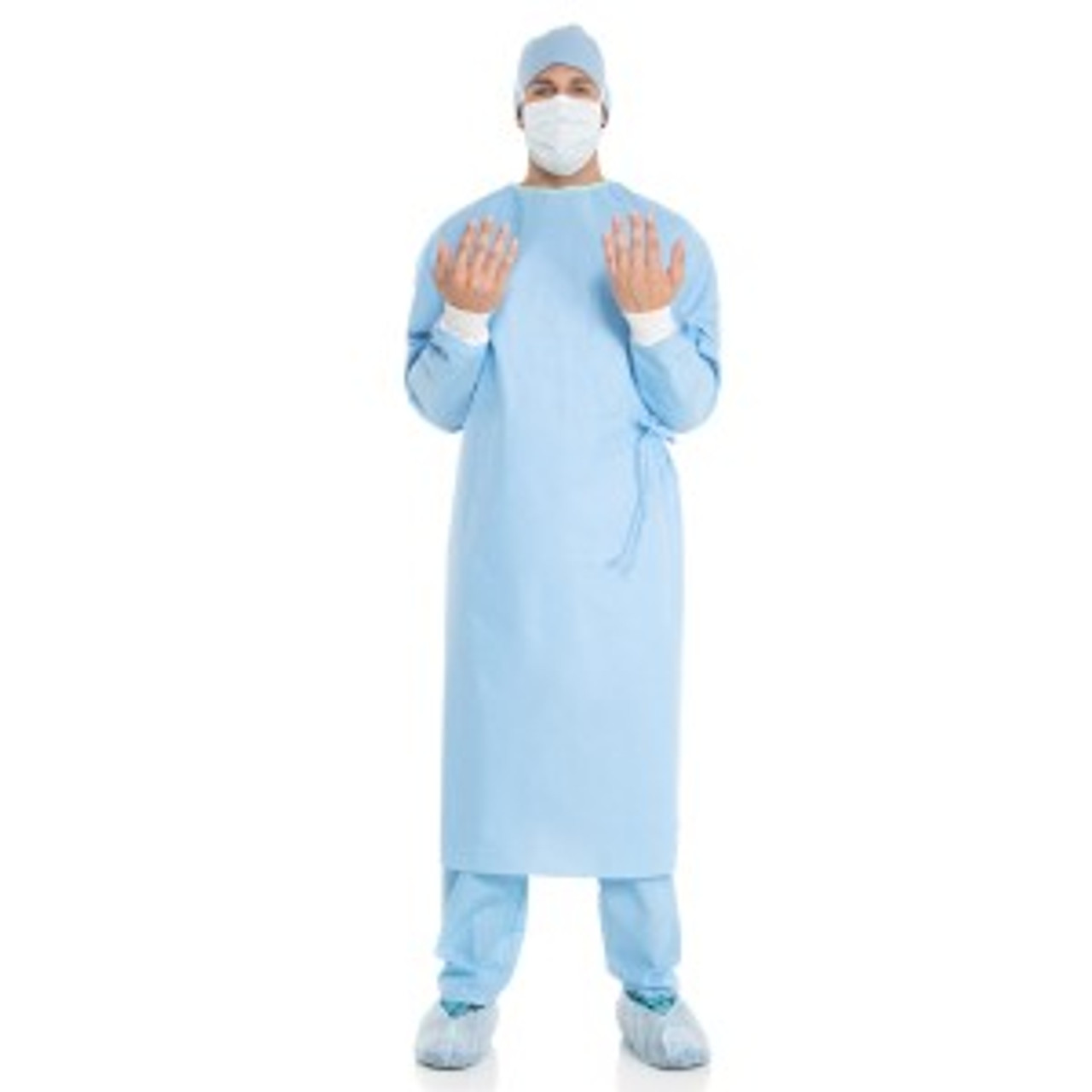 Halyard Kimguard Surgical Gown, Fabric-Reinforced, Raglan Sleeves, X-Large, Non-Sterile, Book Fold, 28/cs