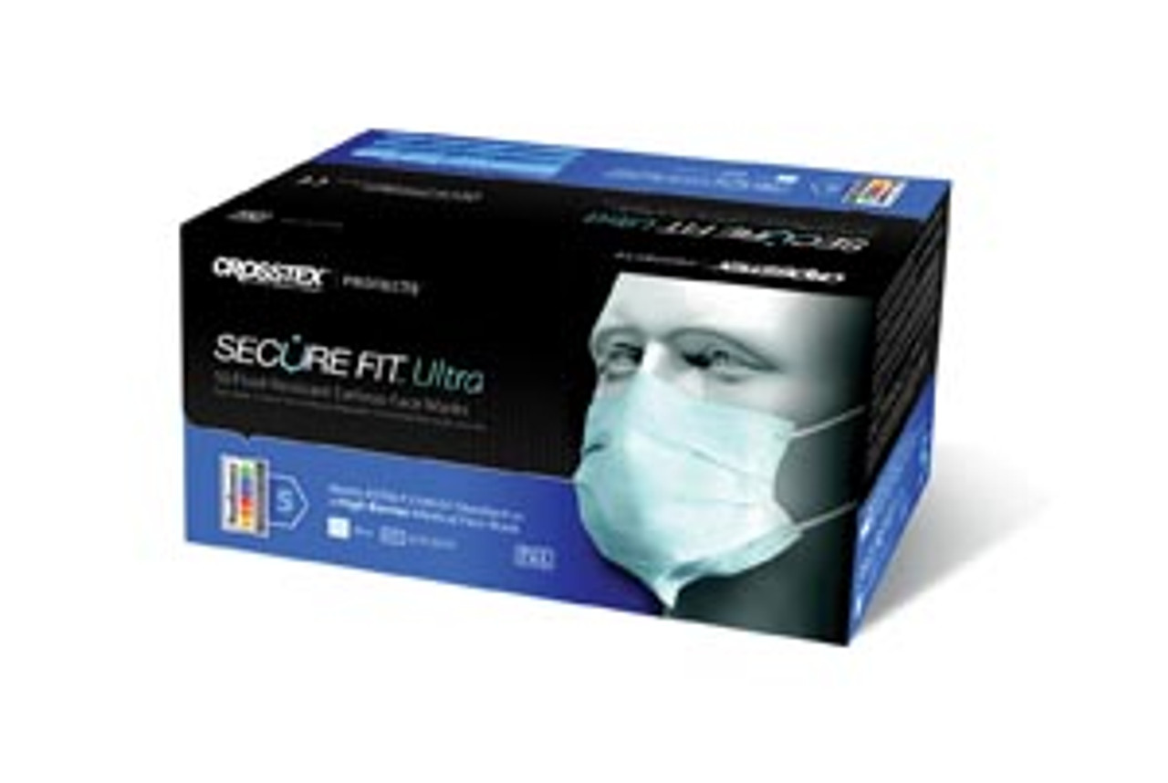 Crosstex Ultra Secure Fit Face Mask, ASTM Level 3, Blue 50/bx GCFCXUSF