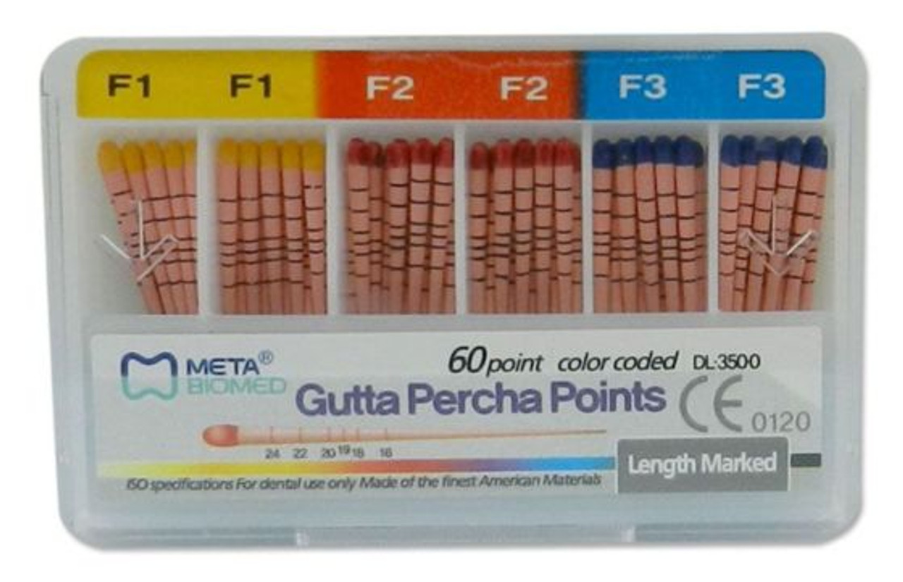 Meta Gutta Percha Points Protaper and Lenth Marked, F1, 60/bx