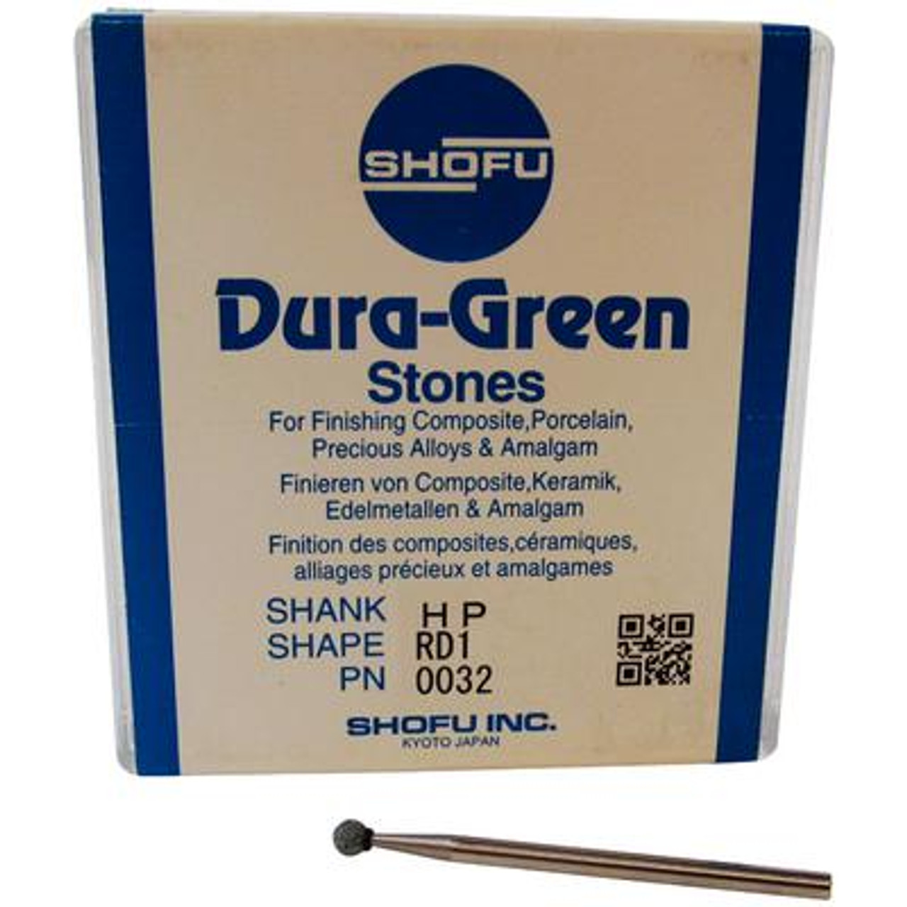 Shofu Dura-Green Stones, RD1, ISO #030, HP, 12/pk