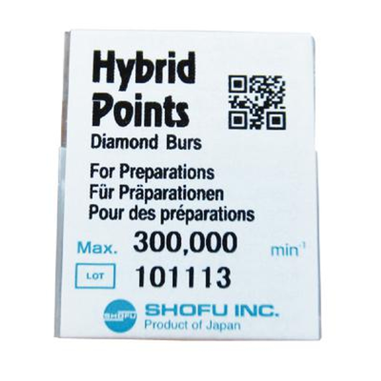 Shofu Hybrid Point T&F Diamond Burs, Shape #245, ISO #238/008, 3.0 Length, Standard, 3/pk