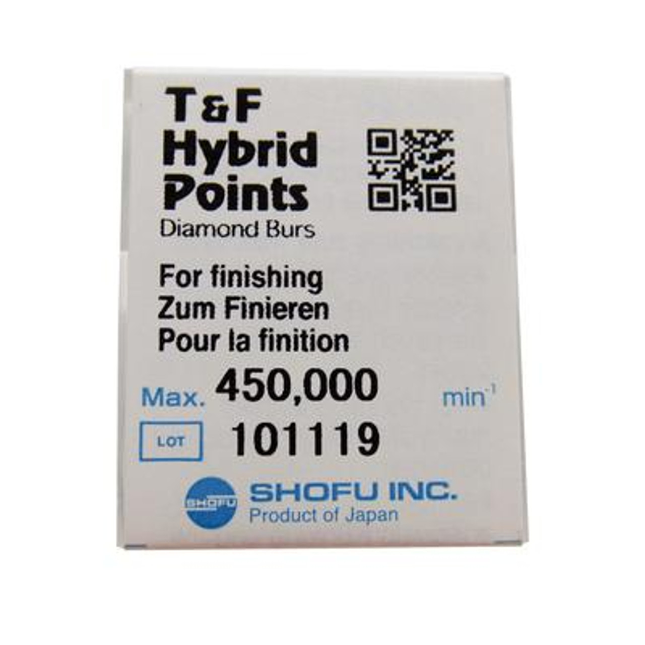 Shofu Hybrid Point T&F Diamond Burs, Shape #7901, ISO #243/009, 3.7 Length, Super Fine, 3/pk