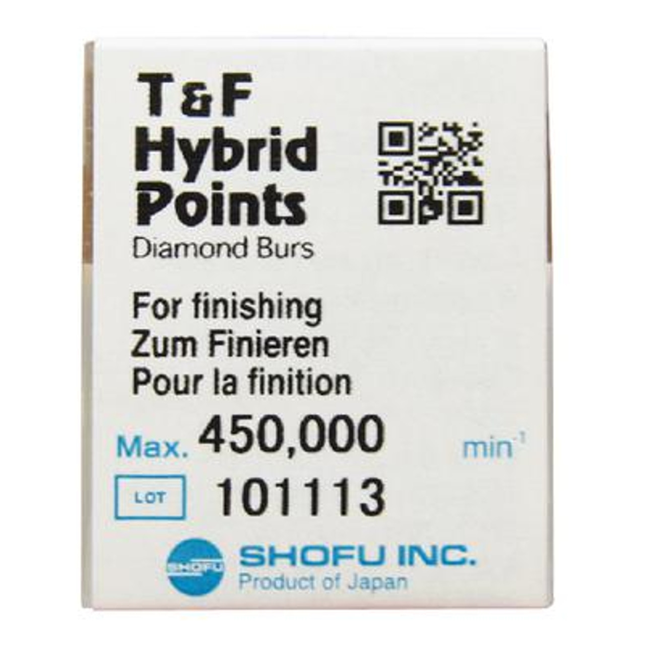 Shofu Hybrid Point T&F Diamond Burs, Shape #7104, ISO #254/014, 3.0 Length, Super Fine, 3/pk