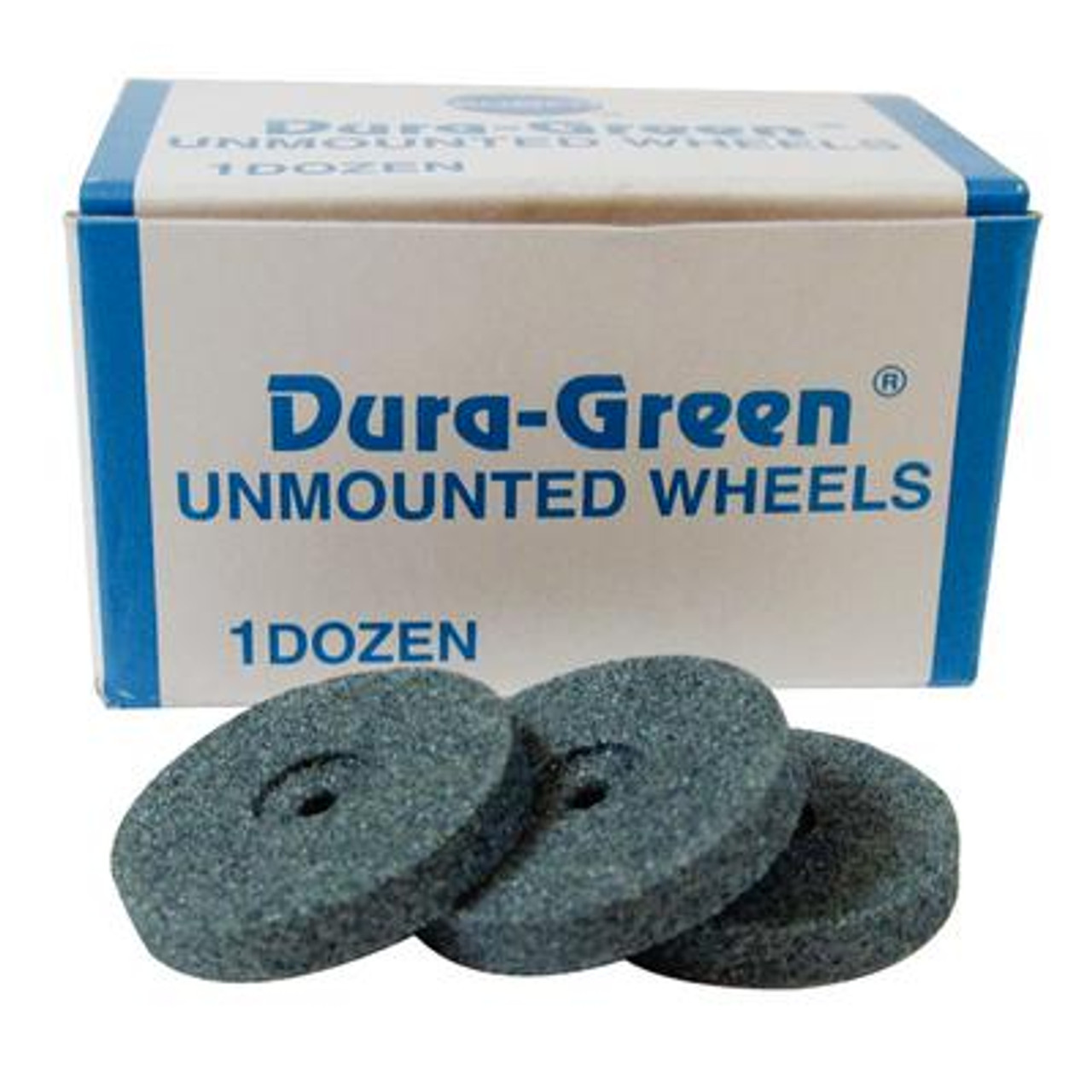 Shofu Unmounted Finishing Wheels, Dura-Green Wheel, No. 7a, ISO #190, 2.4mm, 12/pk