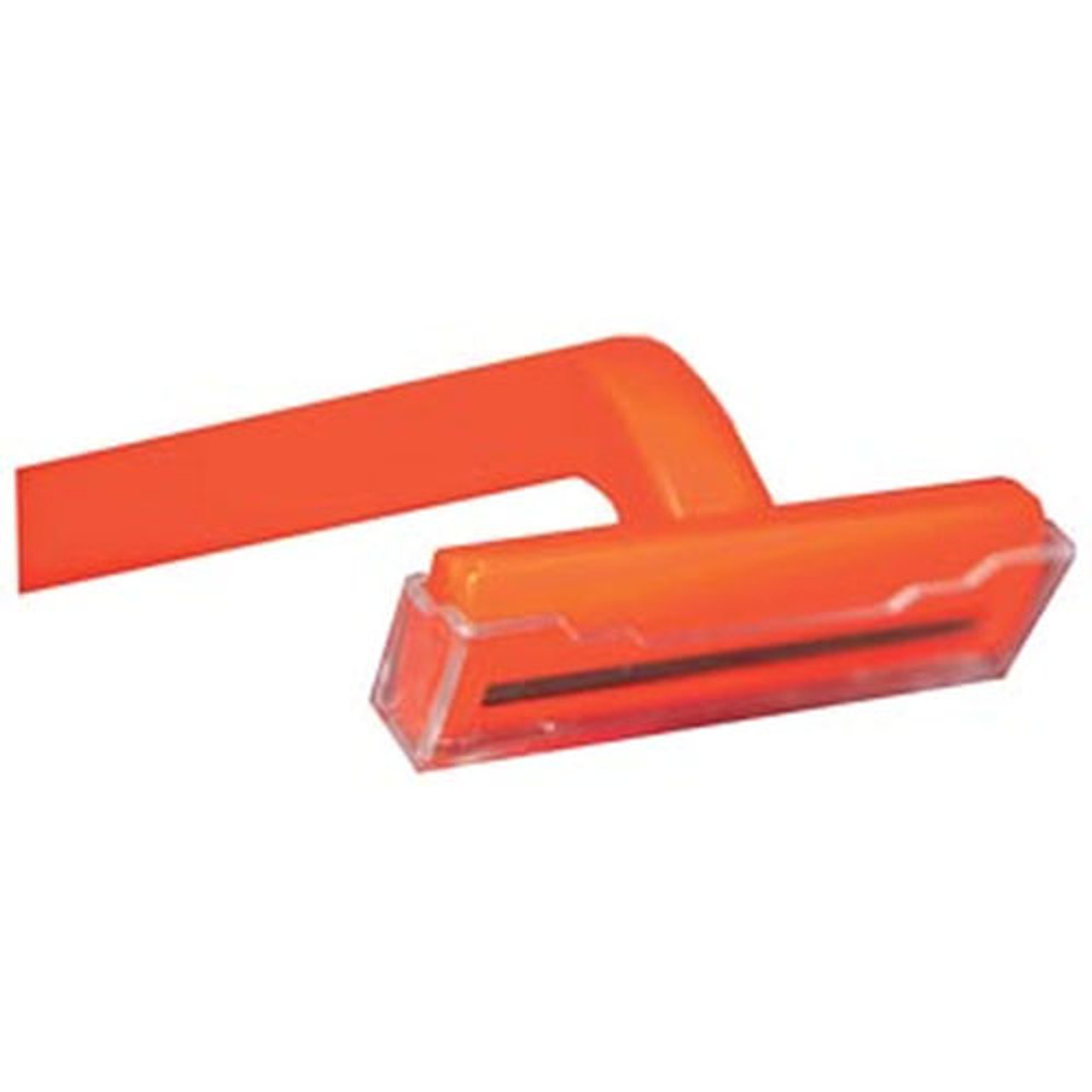 NWI Razor Single Blade, Stainlss Steel, One-Piece Orange Handle,  100/bx, 10 bx/cs