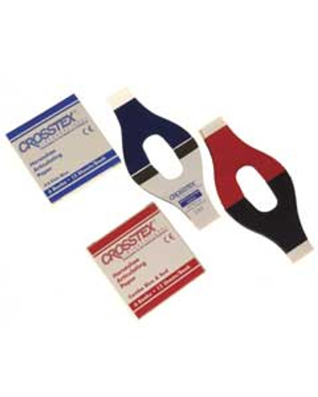 Crosstex Articulating Paper, Horseshoe, Red/ Blue, 12 sheets/bk, 6 bk/bx, TPH, Articulating, Articulating Paper, Crosstex Articulating Paper