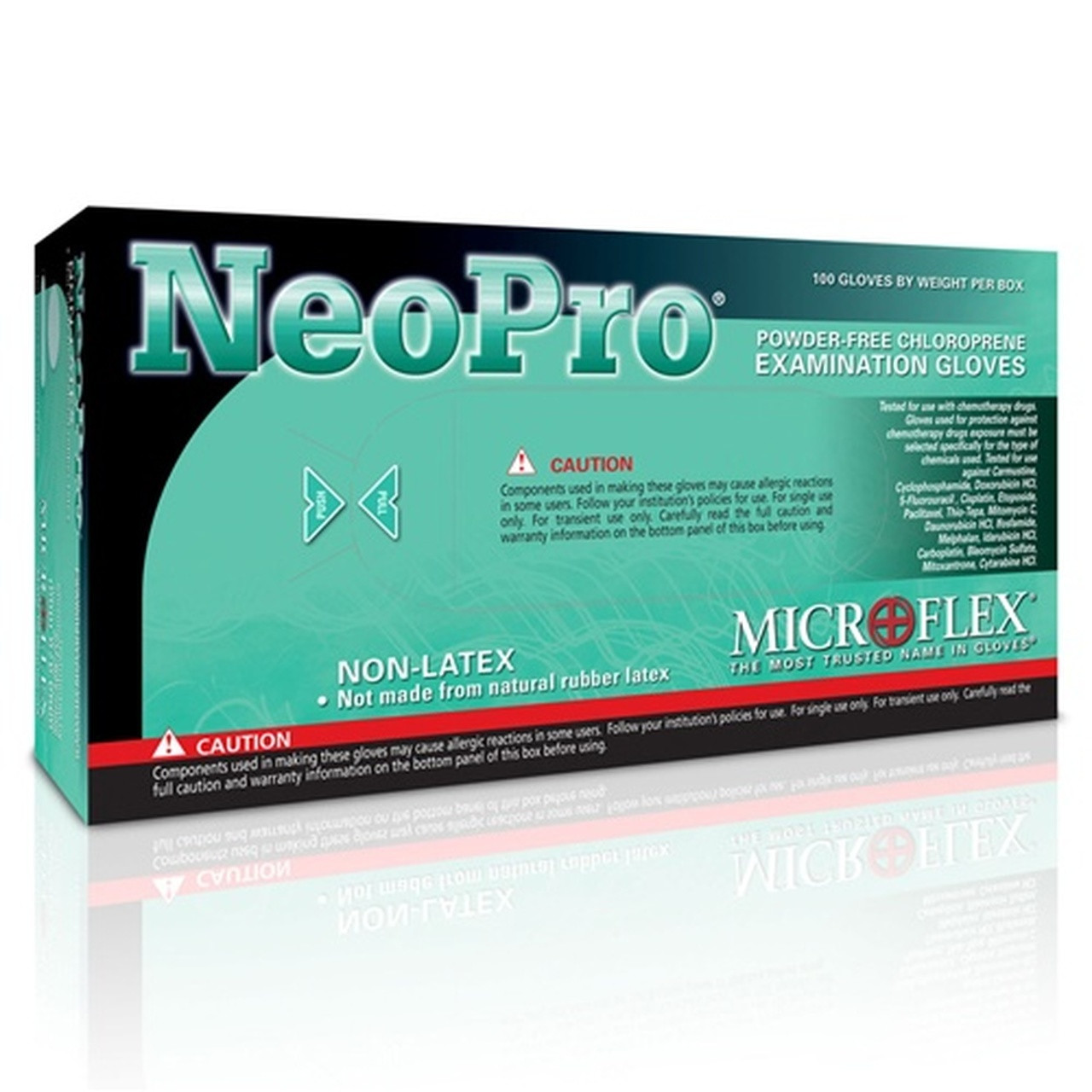 Microflex Neopro Synth PF LF Exam Green Gloves 100/bx, XS