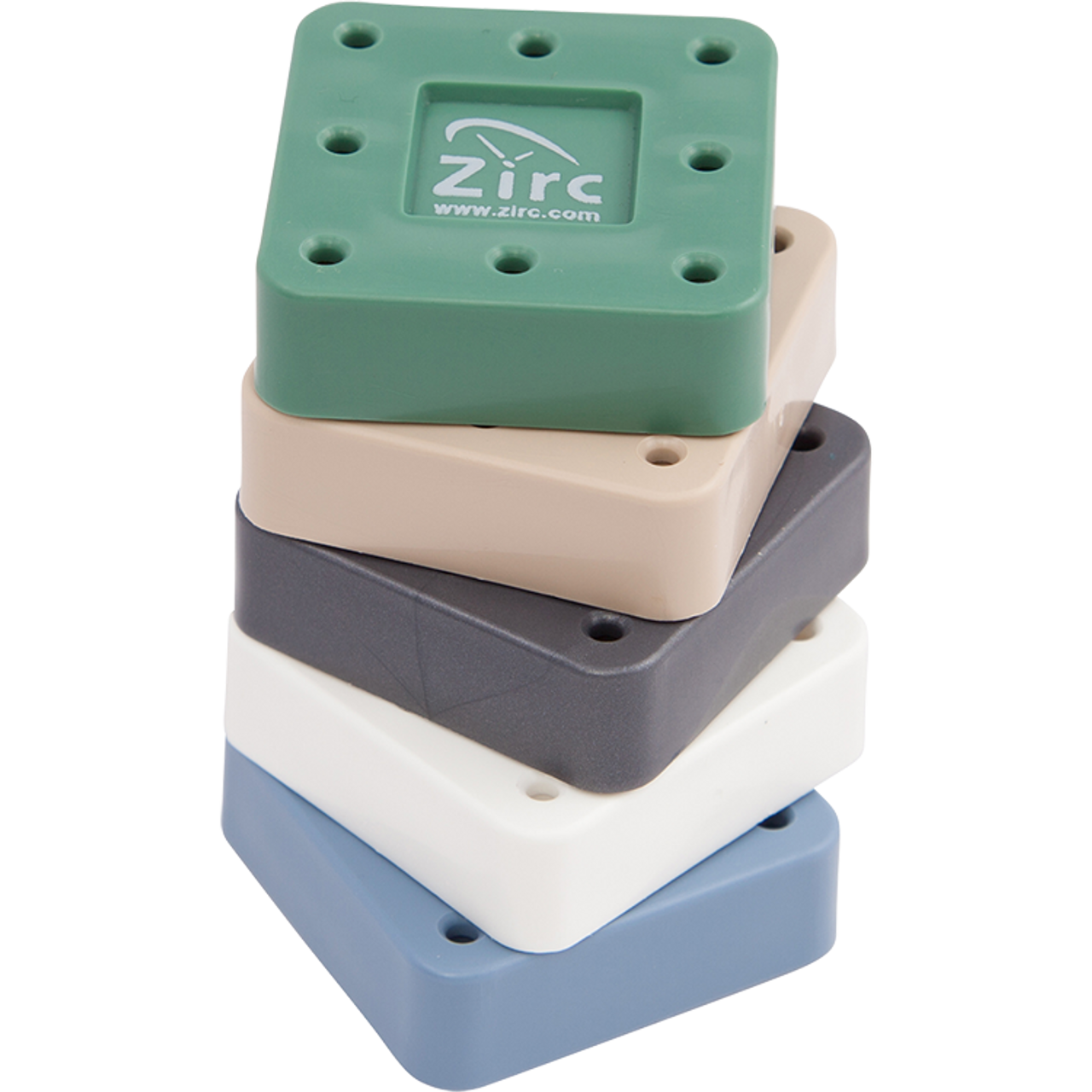 Zirc 8-Hole Magnetic Bur Blocks 1-1/2" X 1-1/2" X 1/2" - Beige, ea