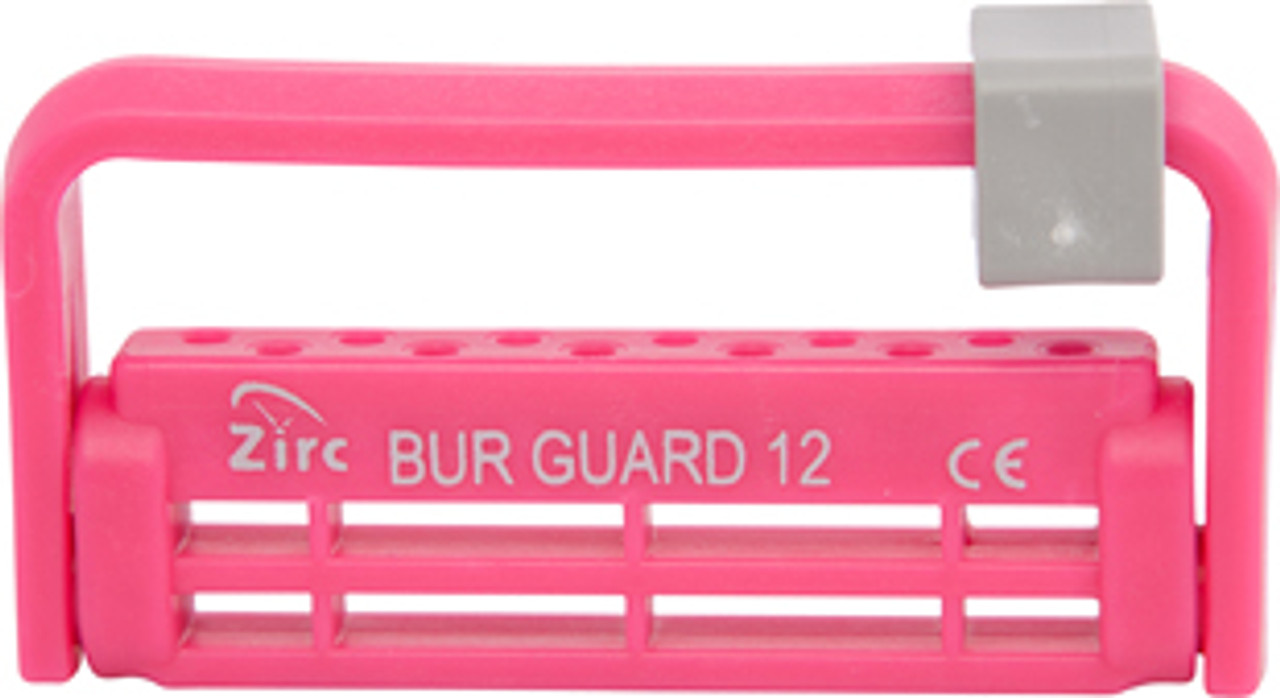 Zirc 12-Hole Steri-Bur Guard 2-7/8" X 3/8" X 1-3/8" - Neon Pink, ea