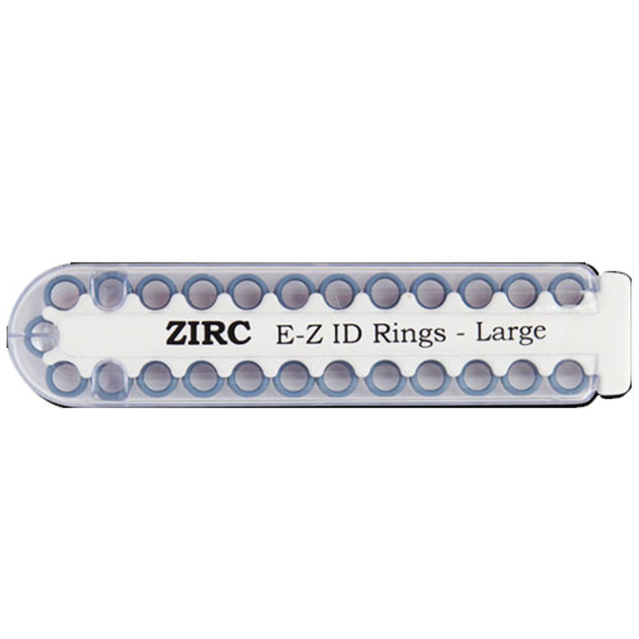 Zirc E-Z ID Rings Large, Blue, 25pk