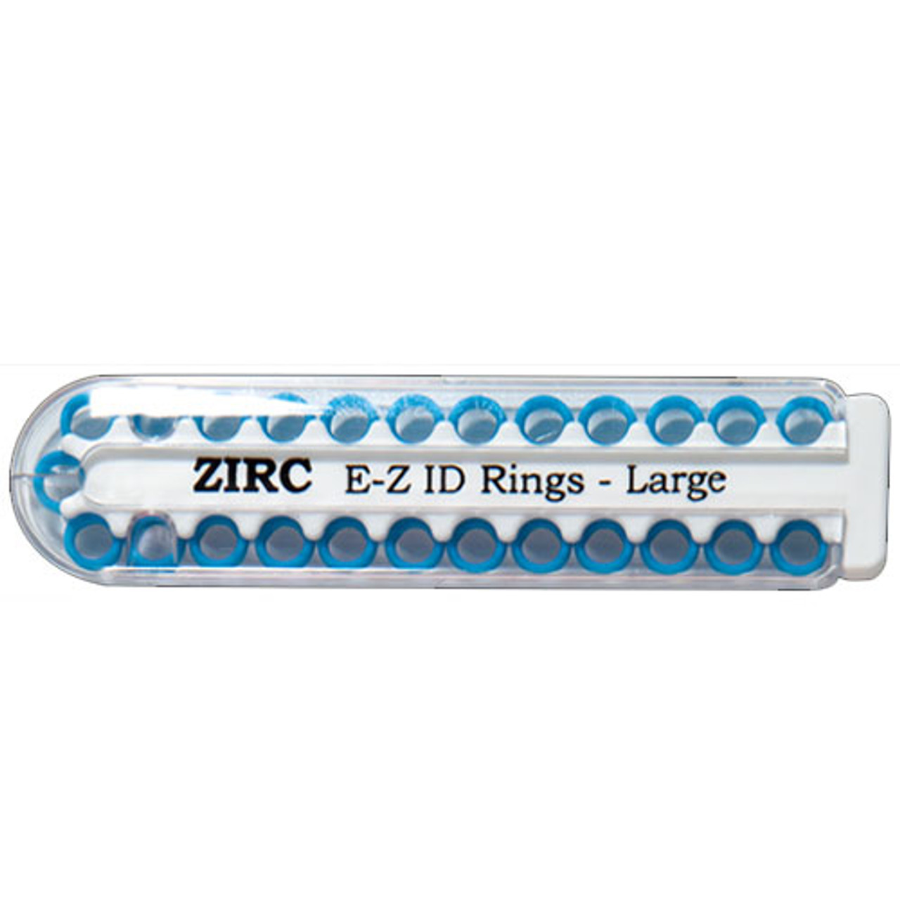 Zirc E-Z ID Rings Large, Neon Blue, 25pk