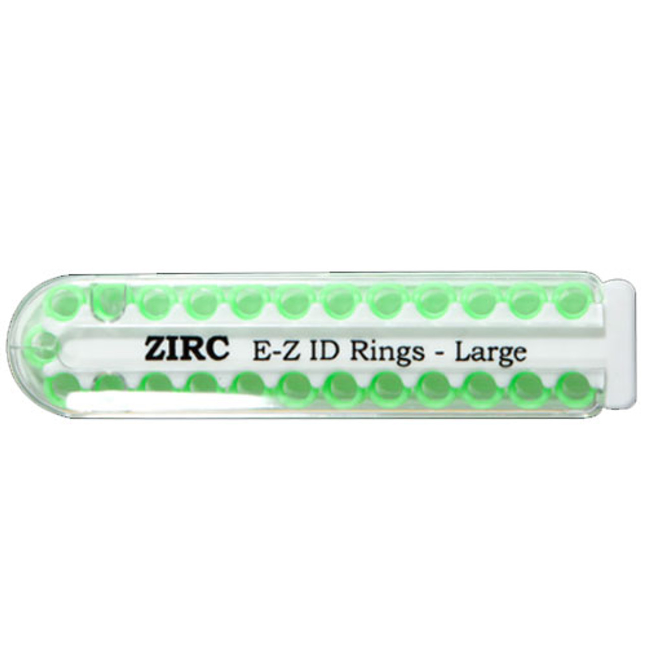 Zirc E-Z ID Rings Large, Neon Green, 25pk
