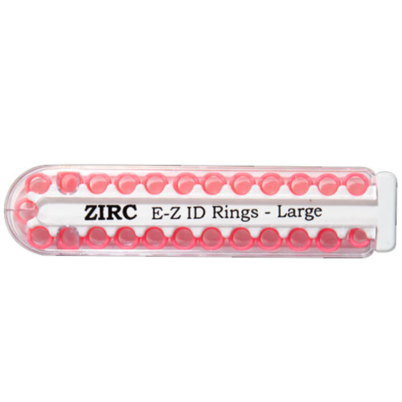 Zirc E-Z ID Rings Large, Neon Pink, 25pk