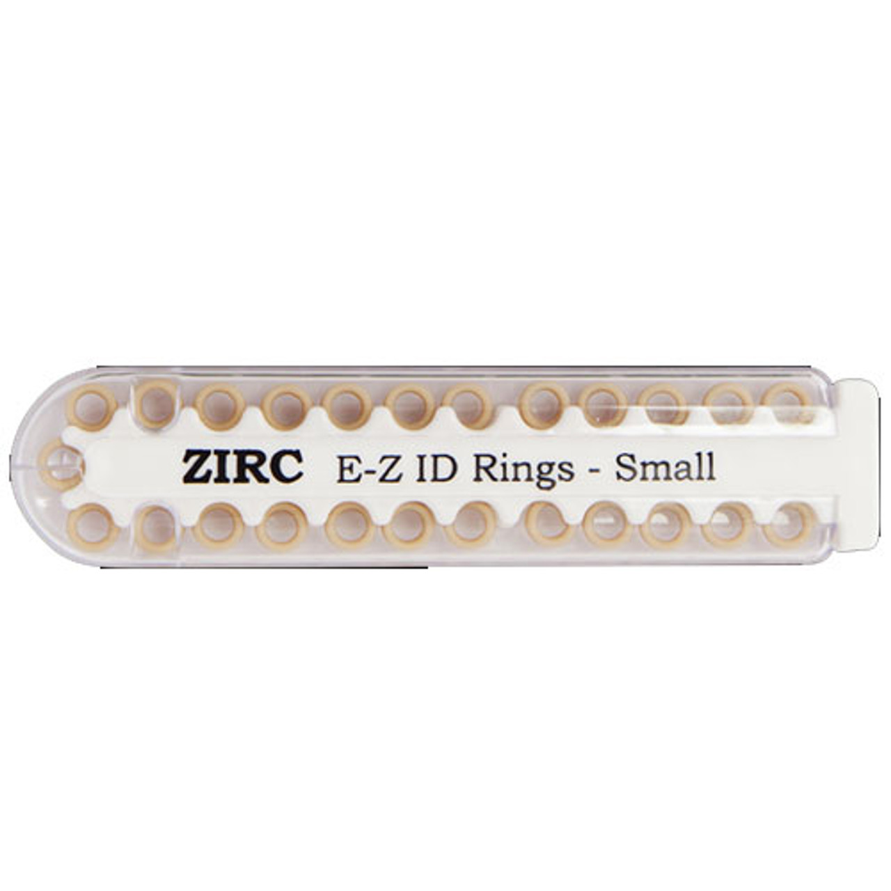 Zirc E-Z ID Rings Small, Beige, 25pk