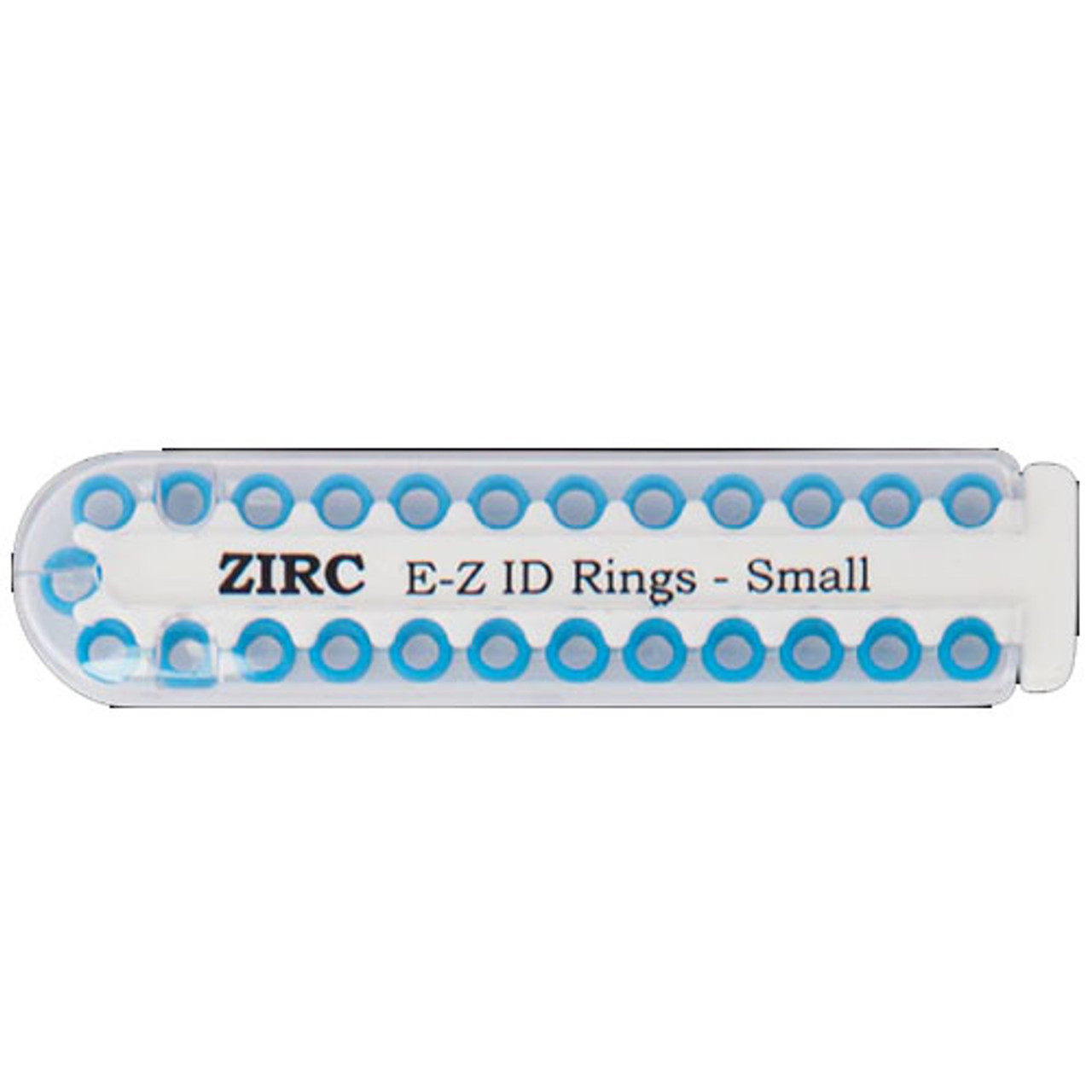 Zirc E-Z ID Rings Small, Neon Blue, 25pk