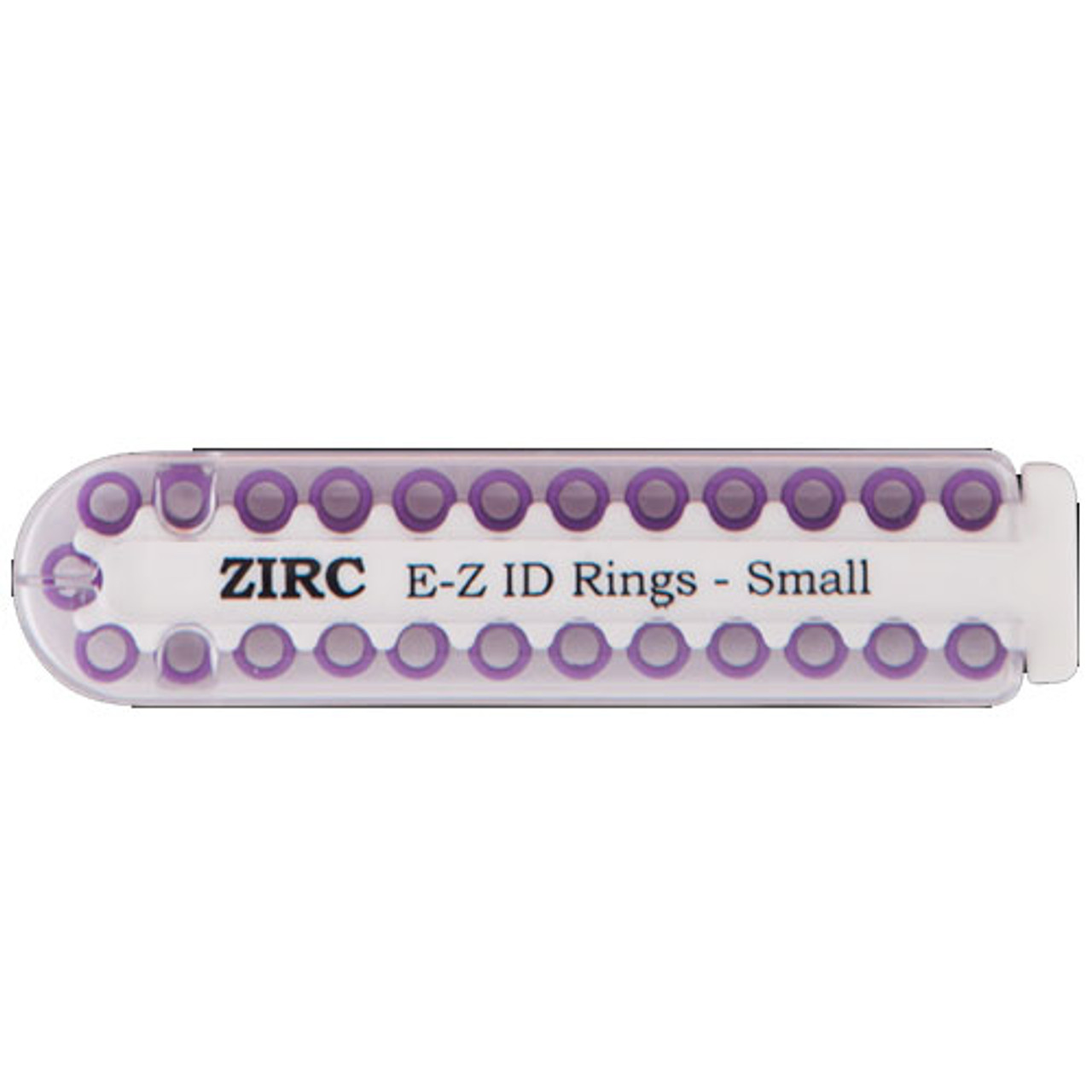 Zirc E-Z ID Rings Small, Neon Purple, 25pk