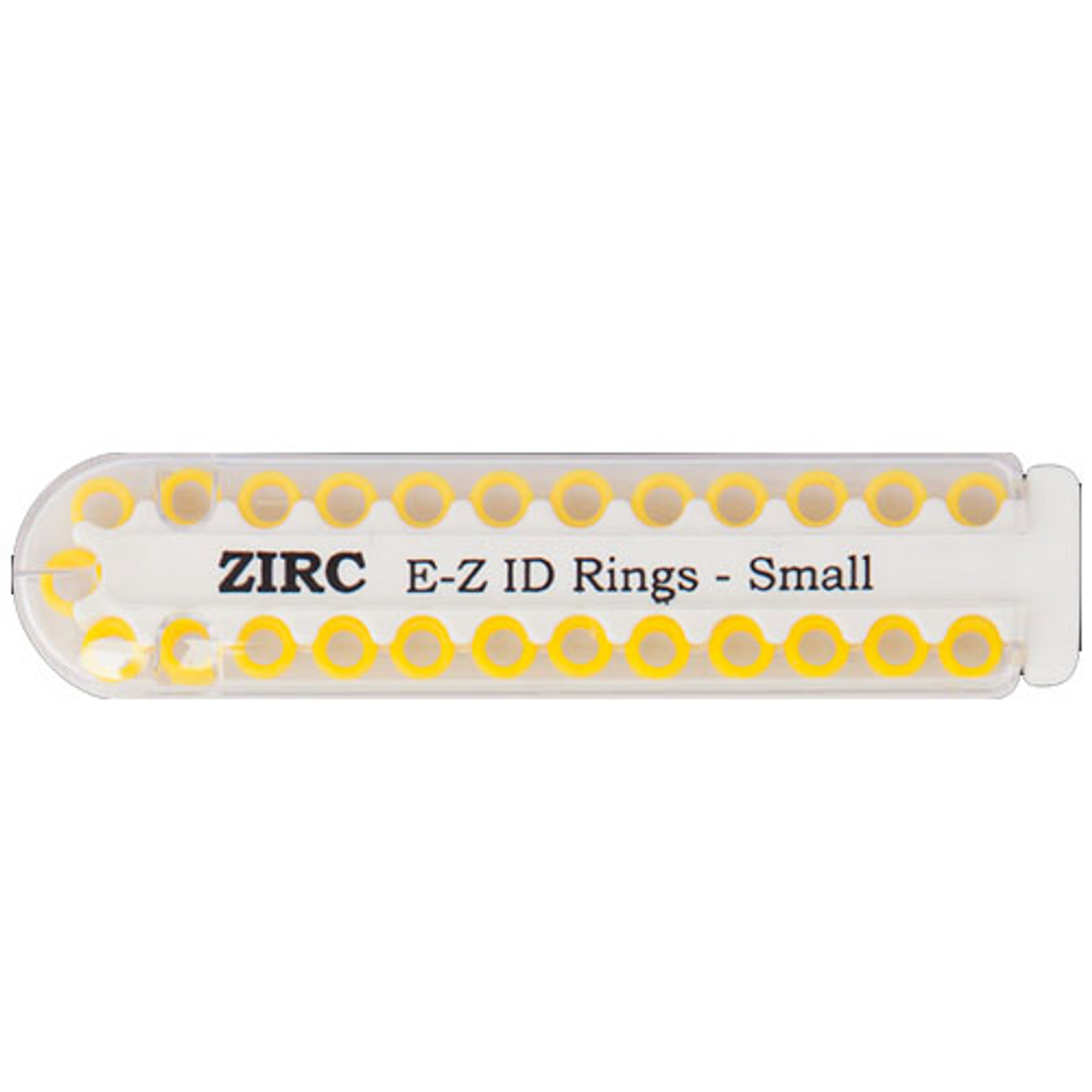 Zirc E-Z ID Rings Small, Neon Yellow, 25pk