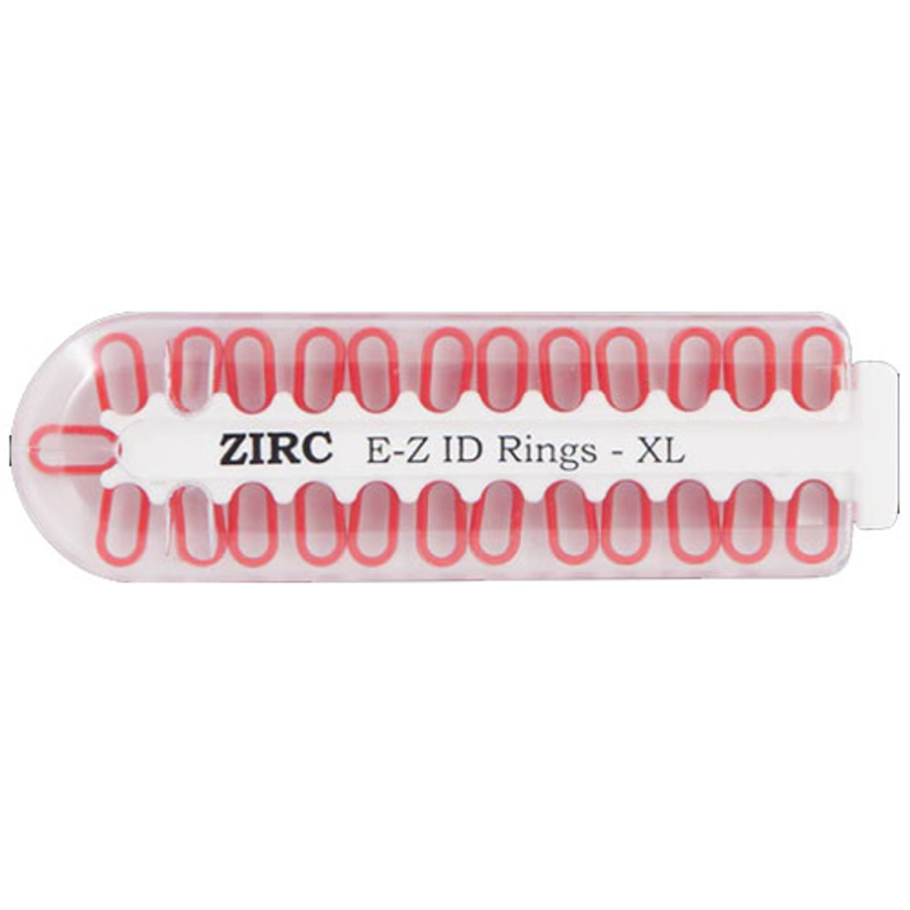 Zirc E-Z ID Rings XL, Red, 25pk