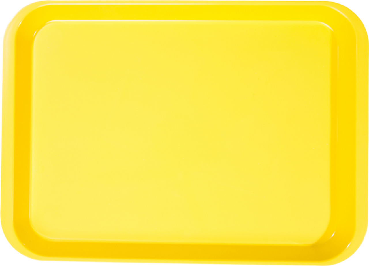 Zirc B-Lok Flat Tray 13-3/8"x9-5/8"x7/8" Neon Yellow, ea