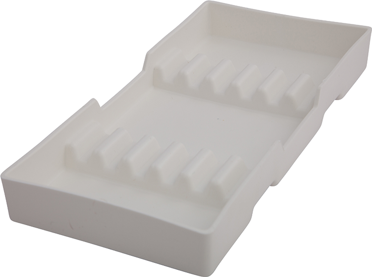 Zirc Cap Tray #16A, White, ea