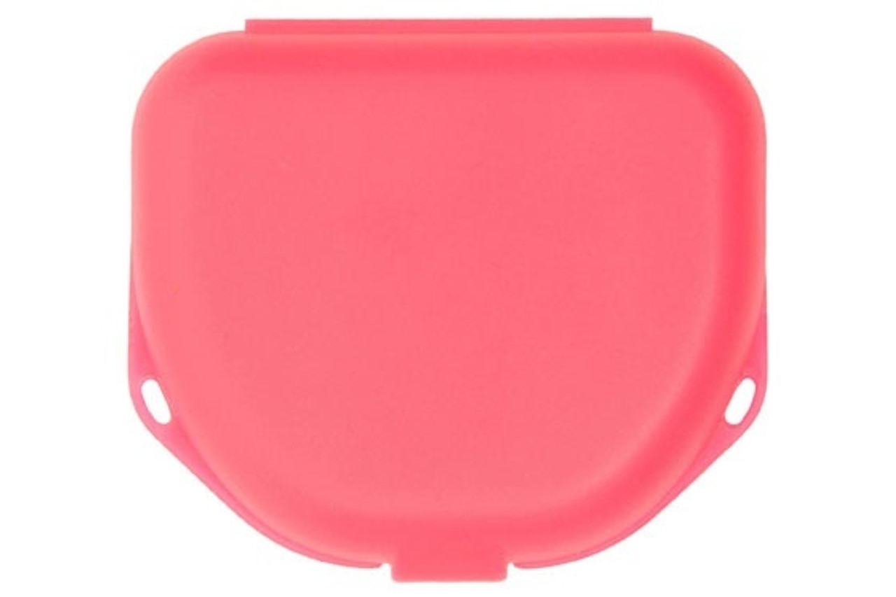 Zirc Imprinted Retainer Box 1-1/2" Deep, Neon Pink, 24pk