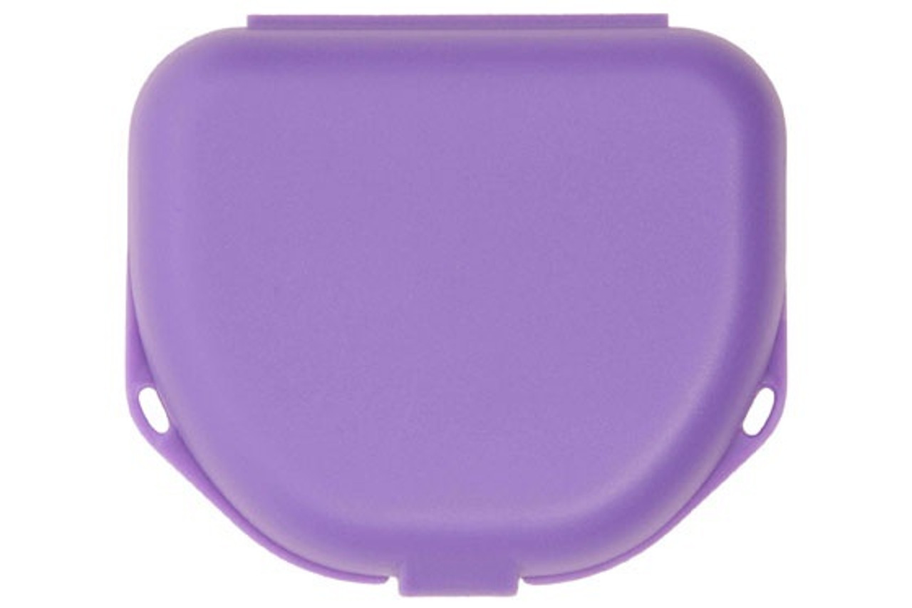 Zirc Imprinted Retainer Box 1-1/2" Deep, Neon Purple, 24pk