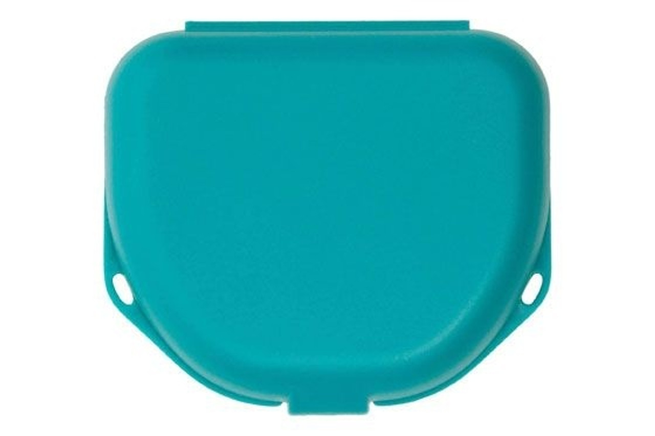 Zirc Imprinted Retainer Box 1-1/2" Deep, Teal, 24pk