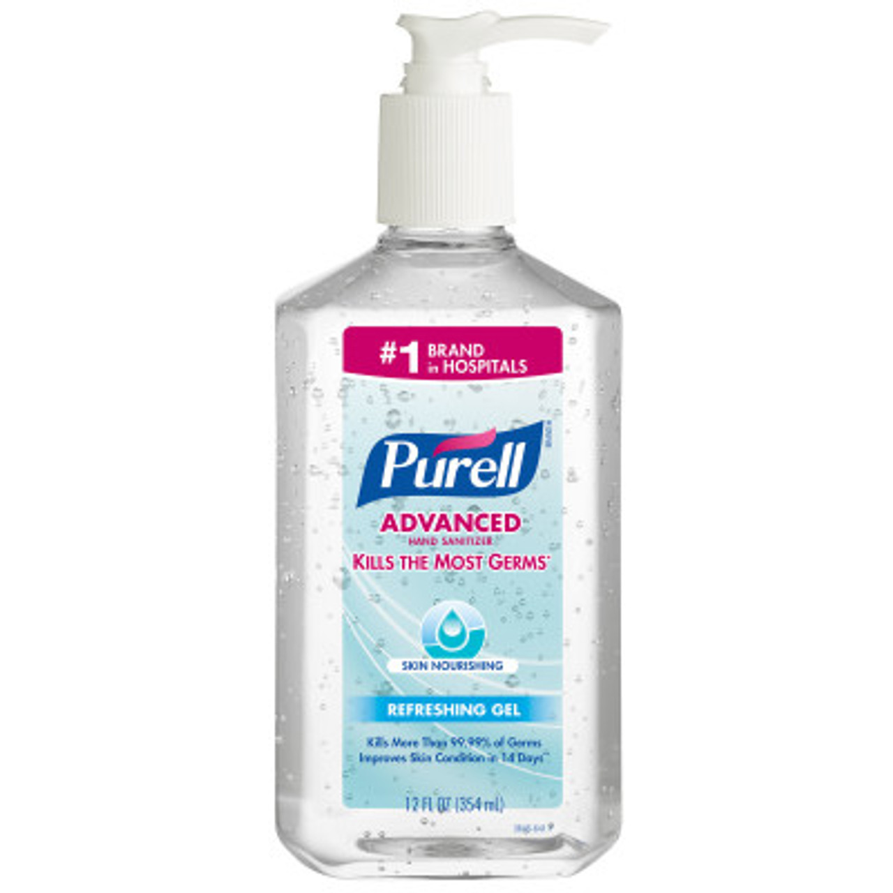 Gojo Purell Advanced Instant Hand Sanitizer, 12 fl oz Pump Bottle