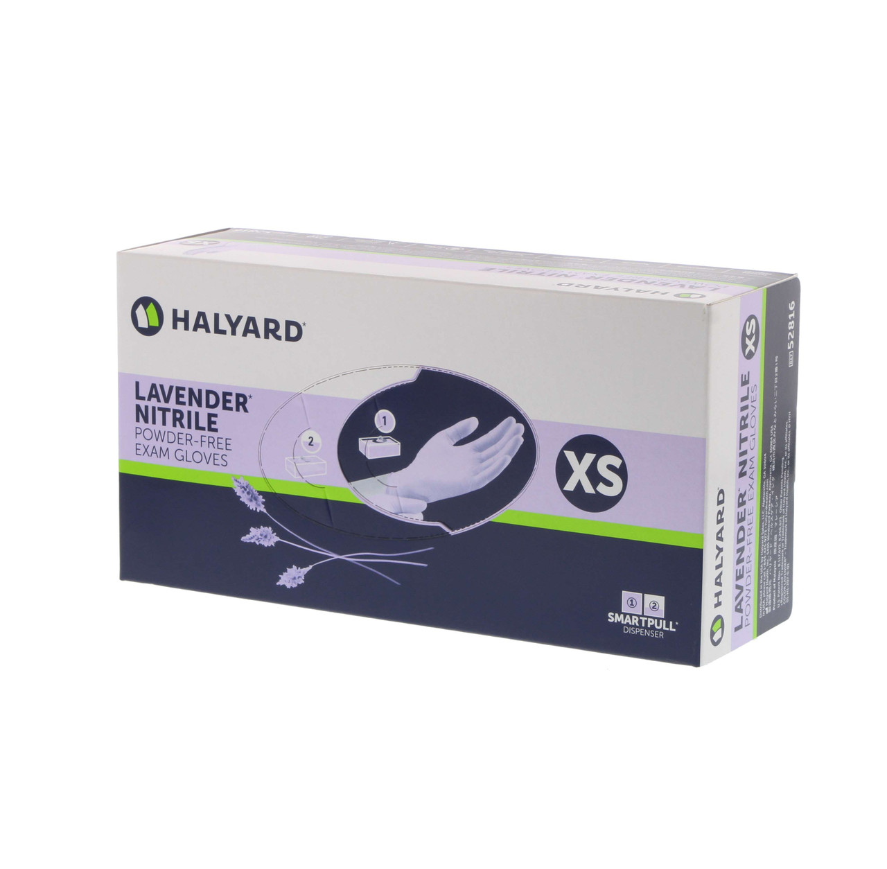 Halyard Lavender Nitrile Exam Gloves, X-Small, 250/bx 52816