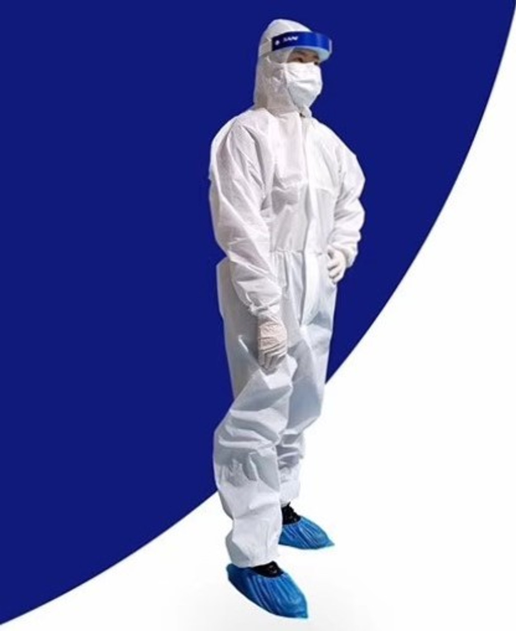 Coverall Isolation Suit, Full Body, Non-Surgical Use No Foot Cover, Large 67" Body Height, ea